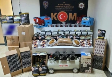 Elazığ’da 50 bin boş, 12 bin 800 de dolu bandrolsüz makaron ele geçirildi
