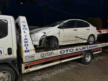 Elazığ’da otomobil, tünel içerisinde takla attı
