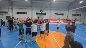 Elazığ’ın Ağın ilçesinde kurulan spor tesisinde ilk heyecan
