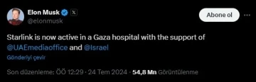 Elon Musk: &quot;Starlink Gazze’deki bir hastanede aktif&quot;
