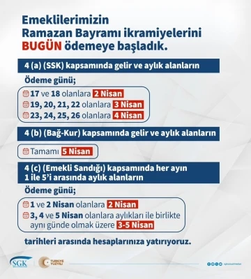 Emeklilerin bayram ikramiyeleri ödenmeye başlandı
