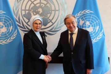 Emine Erdoğan, BM Genel Sekreteri Guterres’le görüştü