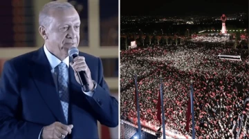 Erdoğan'dan balkon konuşması: &quot;85 milyonun tamamı kazanmıştır&quot; 