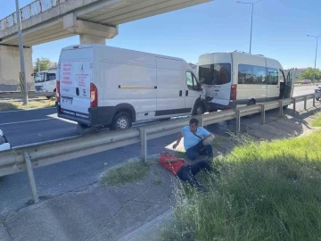 Ergene’de trafik kazası: İşçi servisi şoförü yaralandı
