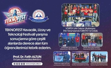 ERÜ’lü öğrencilerin TEKNOFEST başarısı
