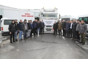 ERÜ’nün deprem bölgesine desteği sürüyor