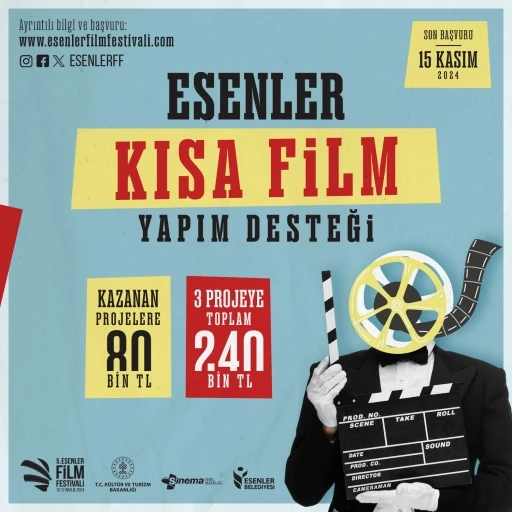 Esenler Kısa Film Yapım Destek başvuruları başladı
