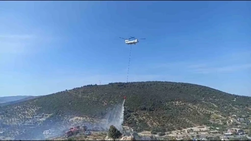 Foça’da bir depoda başlayan ve ormanlık alana sıçrayan yangın söndürüldü
