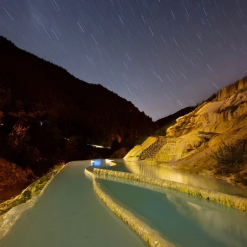 Göksu Travertenleri yıldızlar altında mest etti
