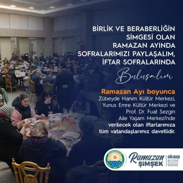 Gölbaşı Belediyesi iftar sofrası buluşmaları başlıyor
