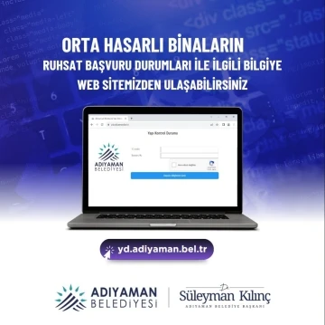 Güçlendirme başvuruları belediye sayfasından takip edilebilecek
