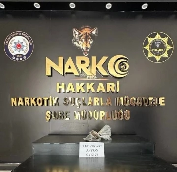 Hakkari’de afyon sakızı ele geçirildi
