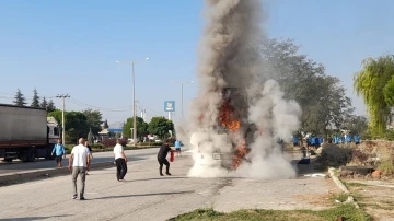 Takım otobüsü yandı: Futbolcular son anda kurtuldu