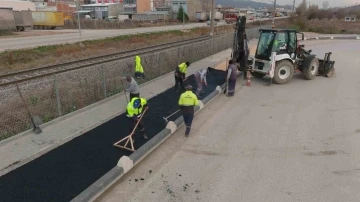 Hastane yoluna yeni bisiklet yolu
