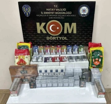 Hatay’da kaçak tütün ve makaron operasyonu
