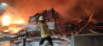 Hatay’da tır otoyol gişelerine çarpıp yandı: 2 yaralı
