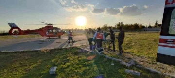 Helikopter ambulans aort diseksiyon hastası için havalandı
