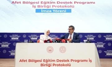 İki bakanlık arasında deprem bölgesi için iş birliği protokolü imzalandı
