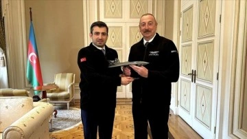 İlham Aliyev, Baykar Yönetim Kurulu Başkanı Selçuk Bayraktar'ı kabul etti