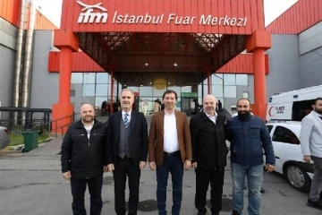 İnegöl Belediye Başkanı Taban, İstanbul'daki mobilya fuarında İnegöllü firmaları ziyaret etti