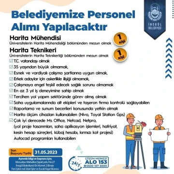 İnegöl Belediyesi personel alımı yapacak 