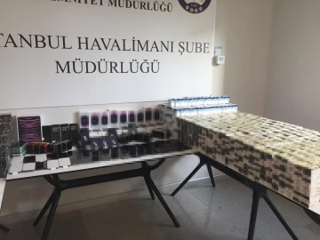 İstanbul Havalimanı’nda 7 milyon liralık kaçak malzeme ele geçirildi
