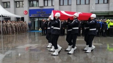 İstanbul'da şehit olan polis Lütfü Baykar için tören düzenlendi