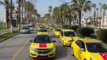 İzmir’de cinayete kurban taksici, Mersin’de 450 taksicinin düzenlediği konvoyla anıldı
