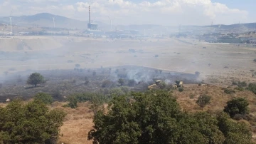 İzmir’de makilik ve otluk alanda yangın kontrol altında
