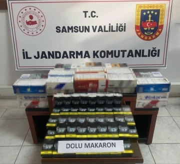 Jandarma ekipleri 7 bin 300 dal tütün doldurulmuş makaron ele geçirdi
