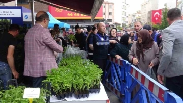 Jeotermal serada atadan kalma tohumlardan yetiştirilen sebze fideleri dağıtıldı
