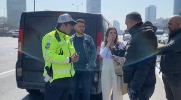 Kadıköy’de cipi yanan kadın sürücü gözyaşlarına boğuldu
