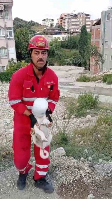 Kafasını bidona sıkıştıran yaramaz köpeğin yardımına itfaiye yetişti
