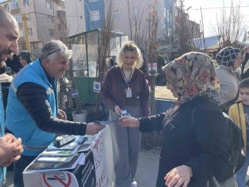 Kapaklı’da 9 Şubat Sigarayı Bırakma Günü nedeniyle broşür dağıtıldı
