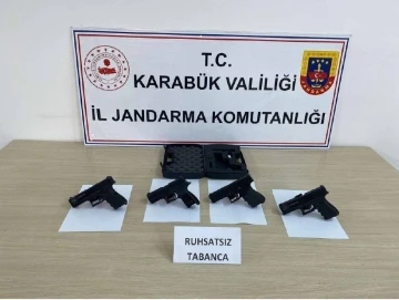 Karabük’te 4 adet ruhsatsız tabanca ele geçirildi
