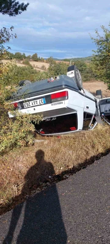 Kastamonu’da takla atan otomobilin sürücüsü yaralandı
