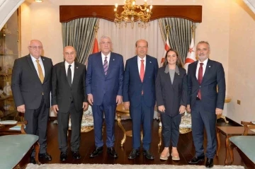 KKTC Cumhurbaşkanı Tatar, İYİ Parti Genel Başkanı Dervişoğlu’nu kabul etti
