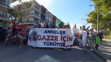 Konya’da anneler, Gazze’de öldürülen çocuklar için yürüdü
