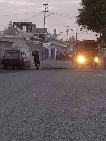 Konya’da araç yangını
