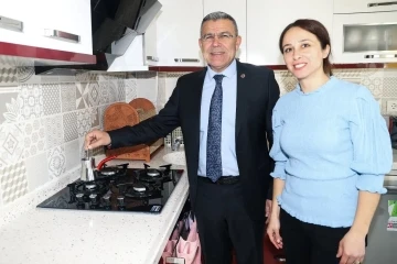 Köşk’te doğalgaz ateşi yandı, ilk kahveyi Başkan Güler pişirdi
