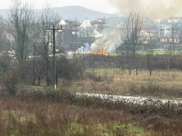 Kulübede çıkan yangın korkuttu
