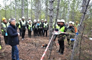 Kütahya’da silvikültür-ağaçlandırma hizmet içi eğitim tatbikatları
