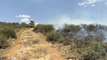 Makilik bölgede çıkan yangında 20 dekar alan zarar gördü
