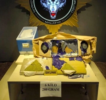 Malatya’da 6 kilo 250 gram skunk ele geçirildi
