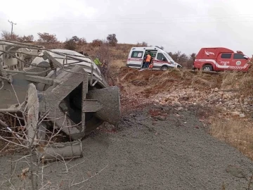 Malatya’da beton mikseri devrildi: 1 yaralı
