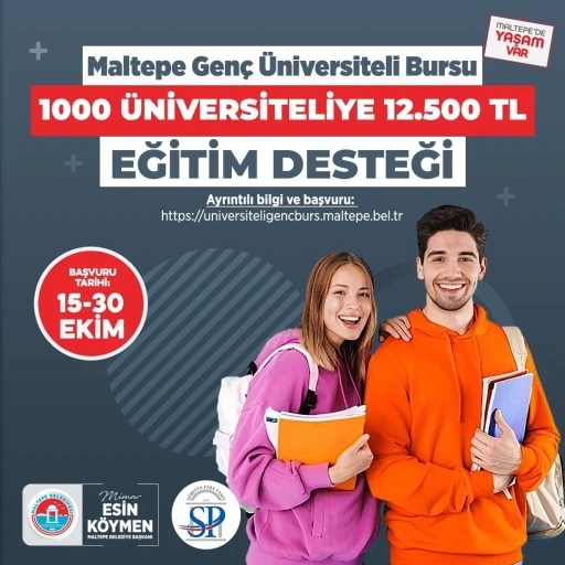 Maltepe Belediyesi’nden 1000 üniversiteliye bin 250 TL burs
