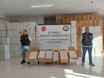 Maltepe’de 26 bin 100 adet bandrolsüz boş makaron ele geçirildi
