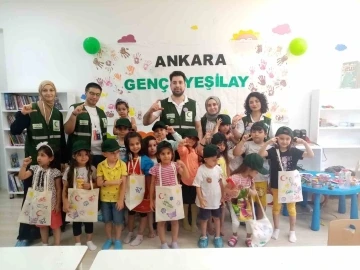 Mamak’ta minikler için baskı atölyesi düzenlendi
