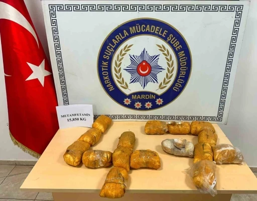 Mardin’de bir araçta 15 kilo 850 gram uyuşturucu madde bulundu
