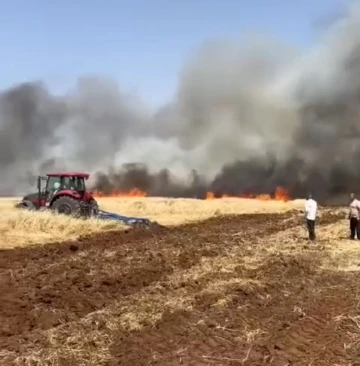 Mardin’de ekili arazide yangın, müdahale çalışmaları sürüyor
